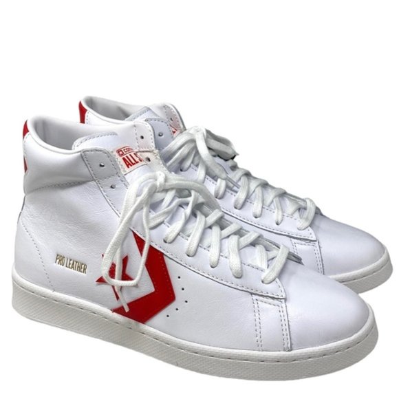 Size‎ M13/W14.5 Converse Unisex White Red Pro Leather High Top Sneakers 168131C Converse Pro Leather Mid  main image 3